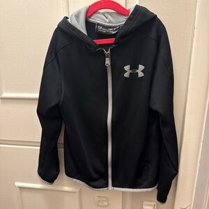 Under Armour Kids Black and Gray Zip-Up Hoodie